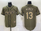 Los Angeles Dodgers #13 Max Muncy Olive Fedasgoge 2026 Armed Forces Day Stitched Jersey