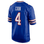 B.Bills #4 James Cook Royal Fedasgoge Team Game Jersey