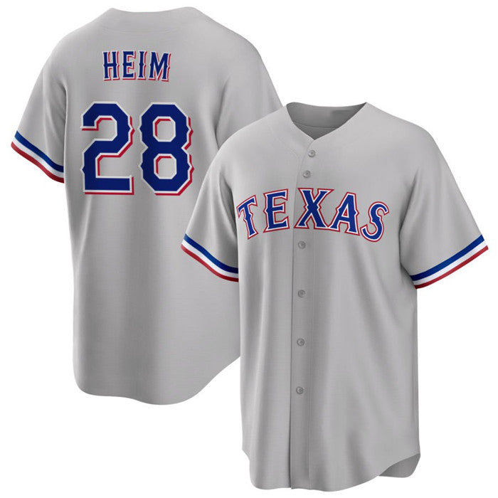 Texas Rangers #28 Jonah Heim Gray Fedasgoge Cool Base Stitched Jersey