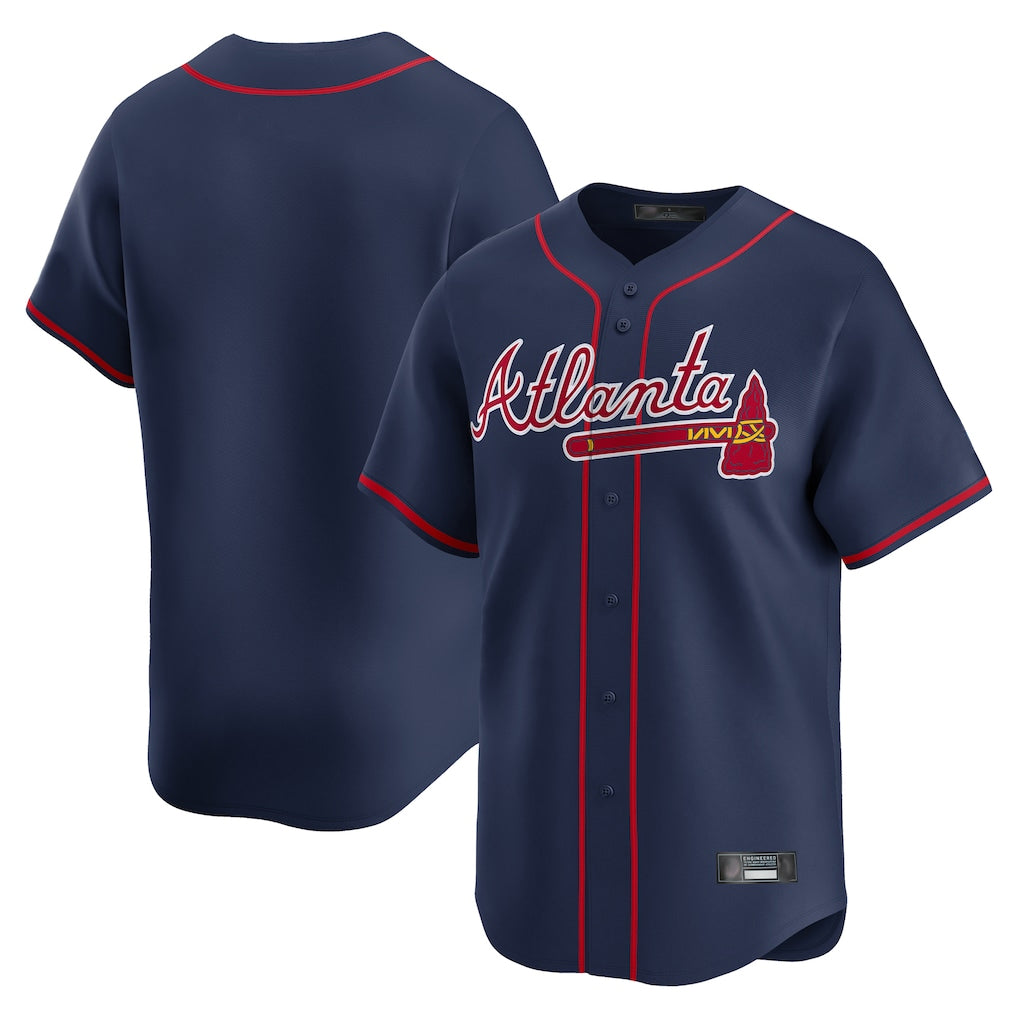 Atlanta Braves Navy Fedasgoge Limited Home Game Blank Player Stitched Jerseys