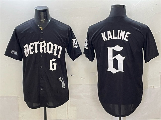 Detroit Tigers #6 Al Kaline 2026 Black Fedasgoge 'Motor Gothic Edition' Vapor Premier Limited Stitched Jersey
