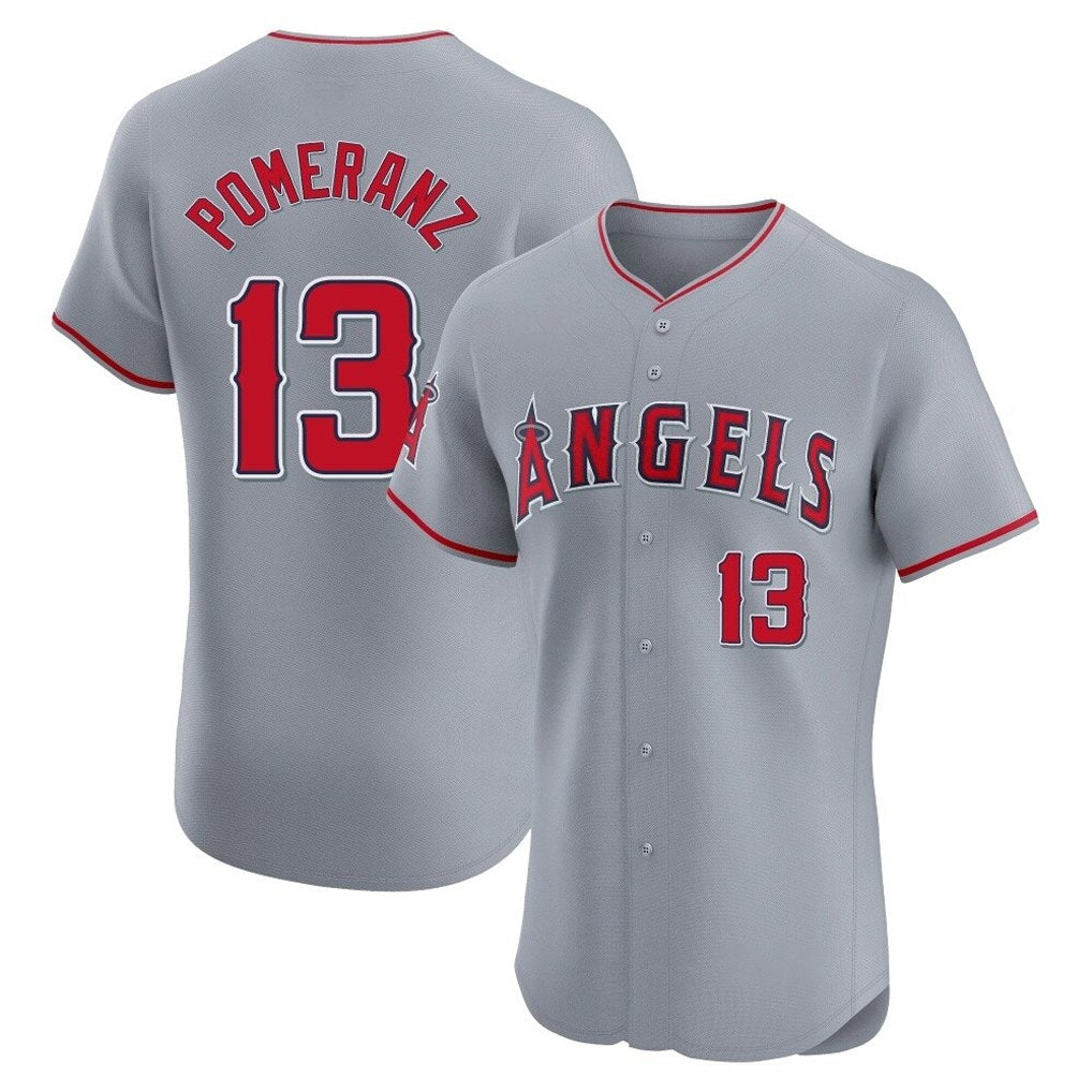 Los Angeles Angels #13 Drew Pomeranz Player Gray Fedasgoge Home Limited Elite Stitched Jerseys