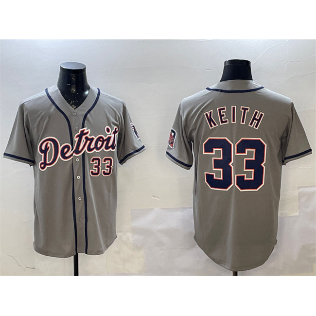 Detroit Tigers #33 Colt Keith Gray Fedasgoge Cool Base Stitched Jersey