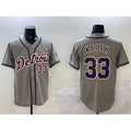 Detroit Tigers #33 Colt Keith Gray Fedasgoge Cool Base Stitched Jersey
