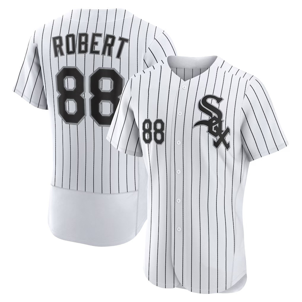 Chicago White Sox #88 Luis Robert White-Black Fedasgoge Home Authentic Player Jersey