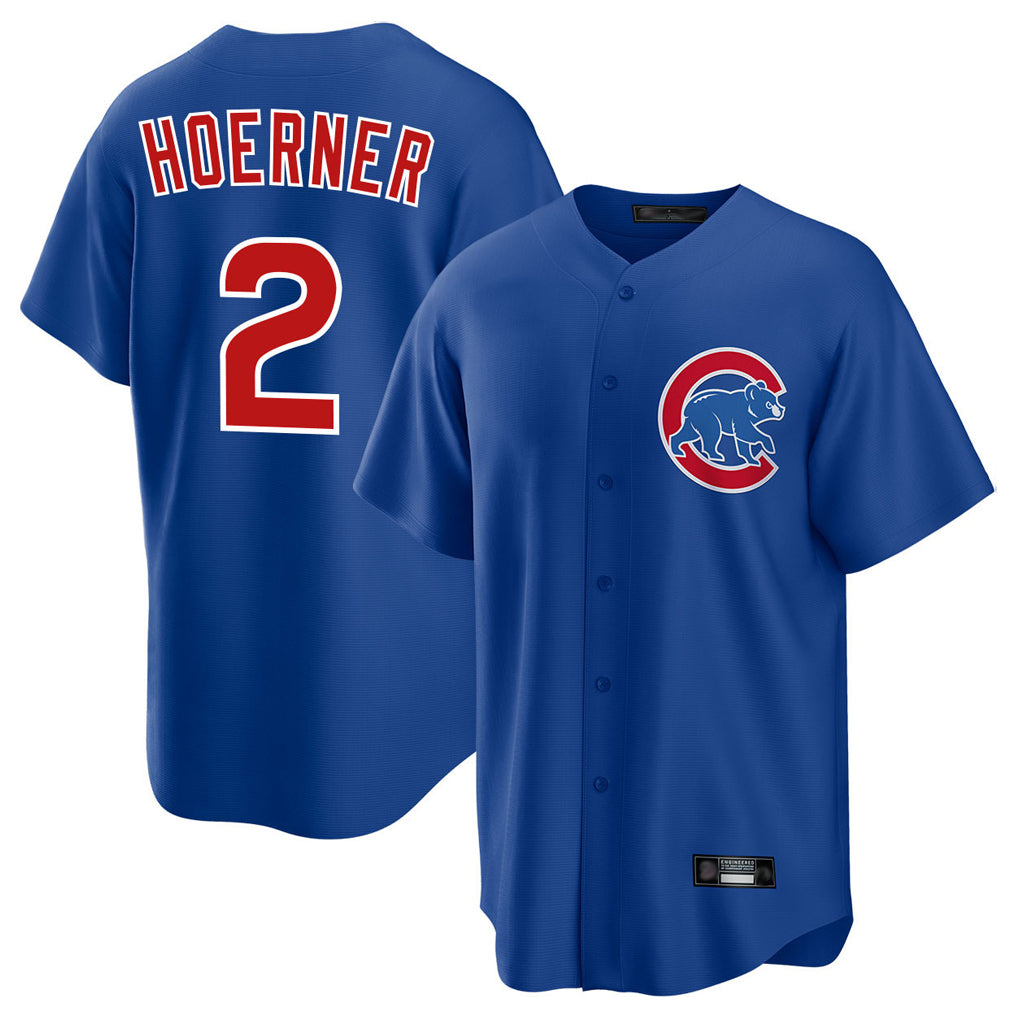 Chicago Cubs #2 Nico Hoerner Player Royal Fedasgoge Home Game Stitched Jerseys