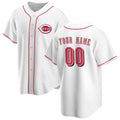 Custom Cincinnati Reds White Fedasgoge Home Replica Jersey