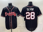 Atlanta Braves #28 Matt Olson 2026 Fashion Replica Black Fedasgoge Out Stitched Jersey