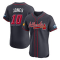 Atlanta Braves #10 Chipper Jones Player Navy Fedasgoge 2025 Speedway Classic Limited Elite Home Game Stitched Jerseys