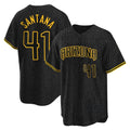 Arizona Diamondbacks #41 Carlos Santana Player Black Fedasgoge Snake Skin City Home Game Stitched Jerseys
