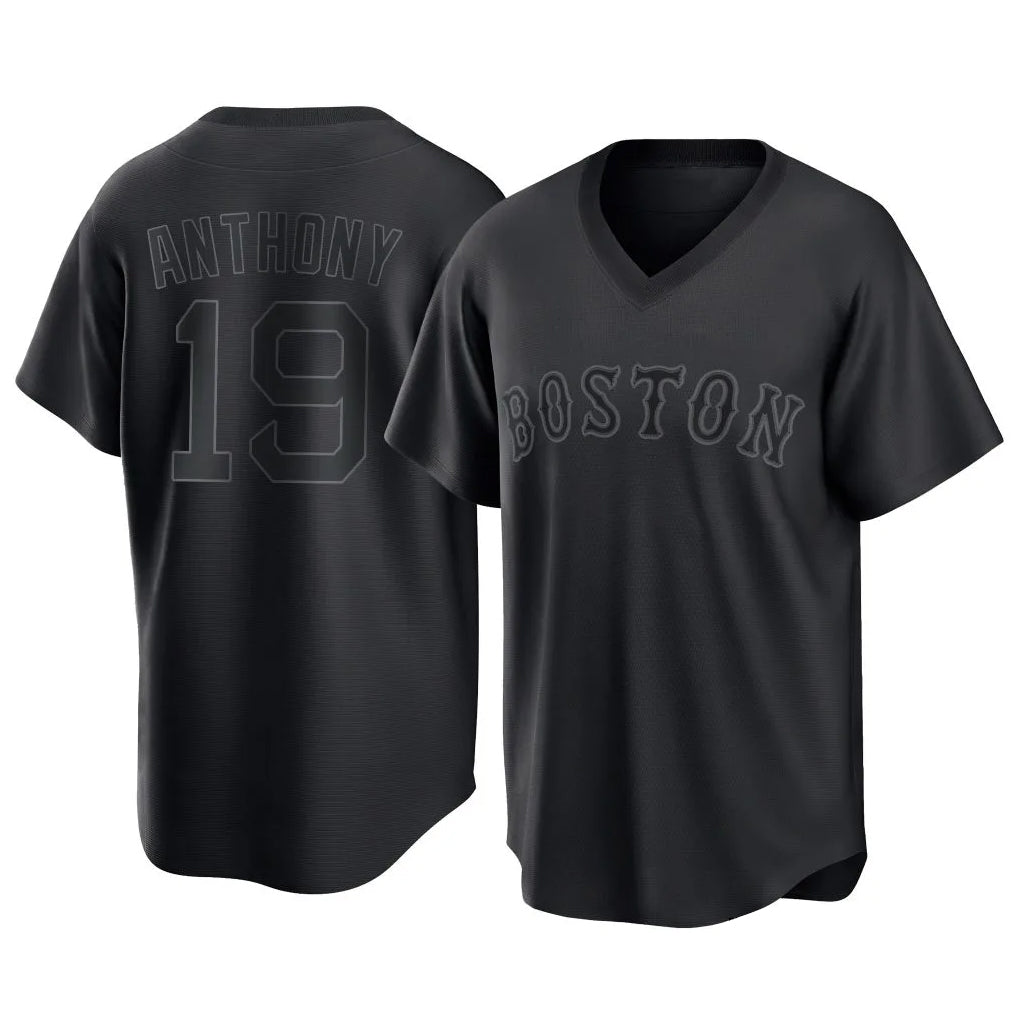 Boston Red Sox #19 Roman Anthony Player Black Fedasgoge T-shirt Home Game Stitched Jerseys