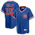 Chicago Cubs #15 Carson Kelly Player Royal Fedasgoge T-shirt Cooperstown Collection Limited Stitched Jerseys