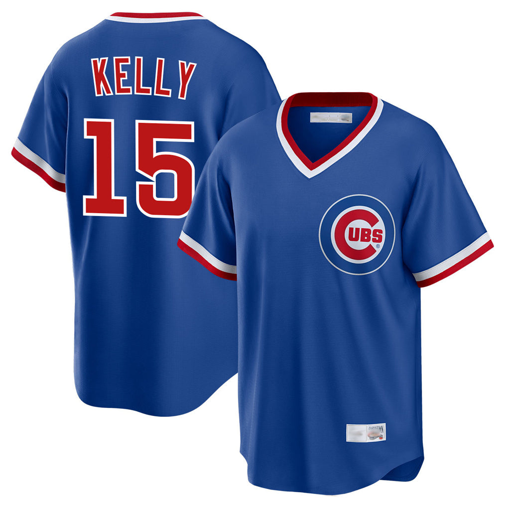 Chicago Cubs #15 Carson Kelly Player Royal Fedasgoge T-shirt Cooperstown Collection Limited Stitched Jerseys