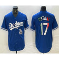 Los Angeles Dodgers #17 Shohei Ohtani Mexico Blue Fedasgoge Cool Base Stitched Jersey 2