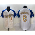 Los Angeles Dodgers #8 Enrique Hernandez White Royal Gold Fedasgoge 2024 World Series Champions Vapor Limited Stitched Jersey