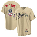 Arizona Diamondbacks #8 James McCann Player Tan Fedasgoge USA 250 Fourth of July Home Game Stitched Jerseys