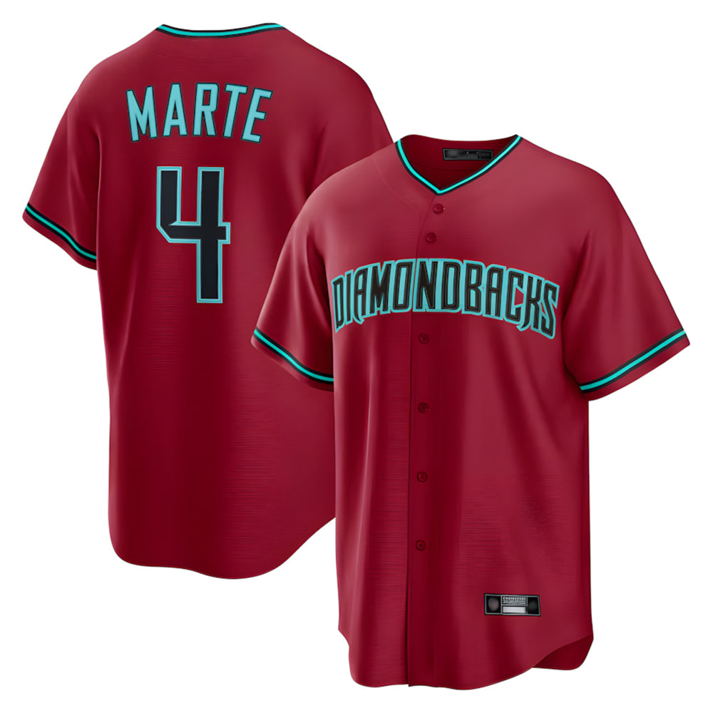Arizona Diamondbacks #4 Ketel Marte Player Red Fedasgoge Home Game Stitched Jerseys