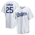 Los Angeles Dodgers #25 Tommy Edman White Fedasgoge Home Replica Jersey