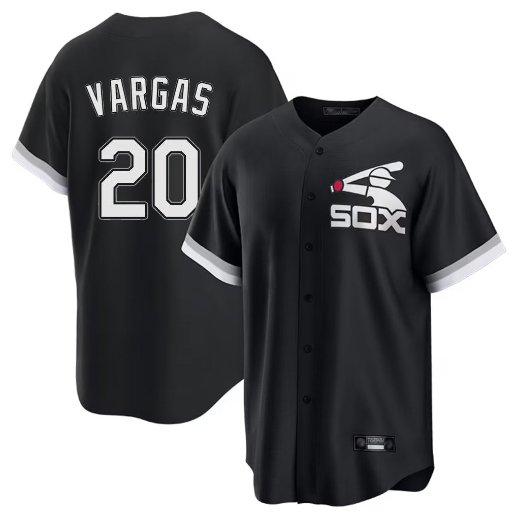 Chicago White Sox #20 Miguel Vargas Player Black Fedasgoge Spring Training Game Stitched Jerseys