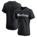 Miami Marlins Black Fedasgoge Alternate Vapor Premier Elite Patch Jersey