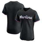 Miami Marlins Black Fedasgoge Alternate Vapor Premier Elite Patch Jersey