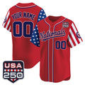 Custom Washington Nationals America 250 Edition Vapor Premier Limited Red Fedasgoge Stitched Jerseys