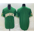 San Diego Padres Blank Green Fedasgoge Cool Base Stitched Jersey