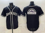 Colorado Rockies Team Big Logo 2026 Fashion Replica Black Fedasgoge Out Stitched Jersey