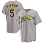 Oakland Athletics #5 Jacob Wilson Gray Fedasgoge 2024 Away Limited Stitched Jersey