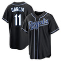 Kansas City Royals #11 Maikel Garcia Player Black Fedasgoge Carbon Fashion Home Game Stitched Jerseys