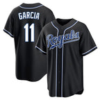 Kansas City Royals #11 Maikel Garcia Player Black Fedasgoge Carbon Fashion Home Game Stitched Jerseys