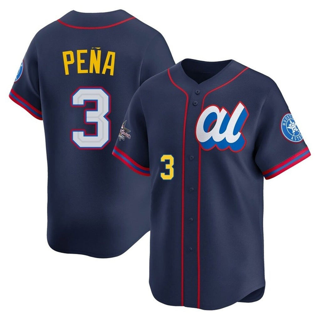 Houston Astros #3 Jeremy Pena Player Navy Fedasgoge American League All-Star Game Limited Stitched Jerseys