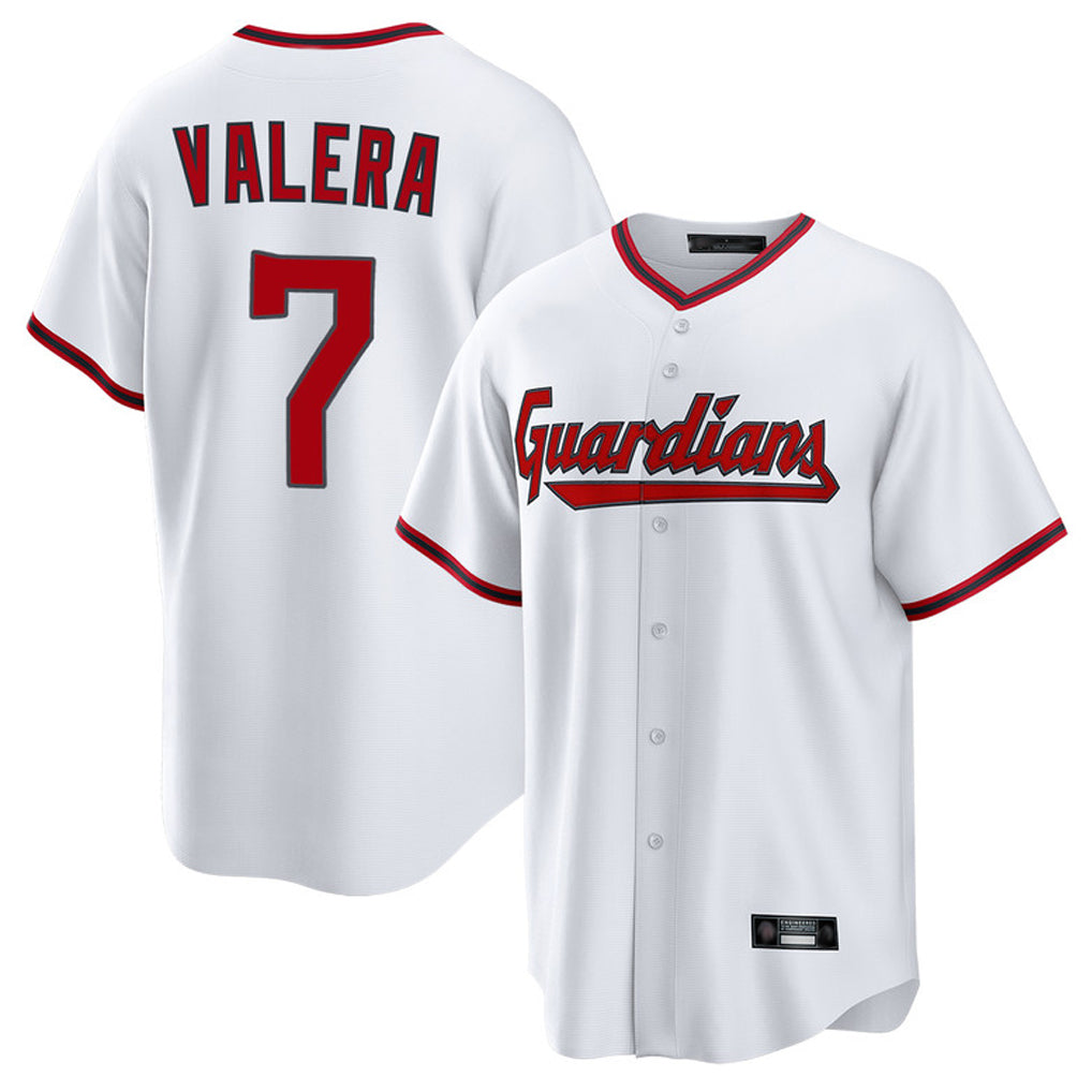 Cleveland Guardians #7 George Valera Player White Fedasgoge Game Home Stitched Jerseys