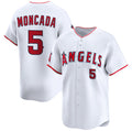 Los Angeles Angels #5 Yoan Moncada White Fedasgoge Home Limited Stitched Jersey