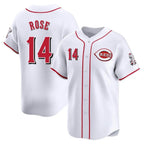 Cincinnati Reds #14 Pete Rose Player White Fedasgoge Home Limited Stitched Jerseys