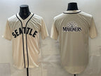 Seattle Mariners Team Big Logo Cream Fedasgoge Alternate Stitched Jersey