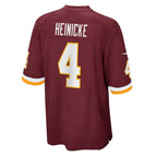 W.Football Team #4 Taylor Heinicke Burgundy Fedasgoge Team Game Jersey