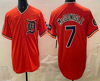 Detroit Tigers #7 Kevin McGonigle Orange Fedasgoge Limited Jersey