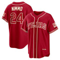 Texas Rangers #24 Brandon Nimmo Red Fedasgoge 2026 City Connect Stadium Jersey