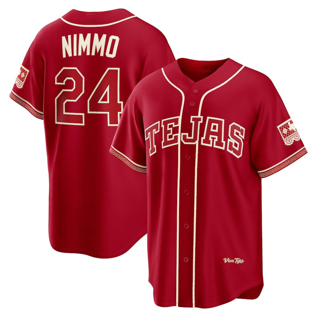 Texas Rangers #24 Brandon Nimmo Red Fedasgoge 2026 City Connect Stadium Jersey