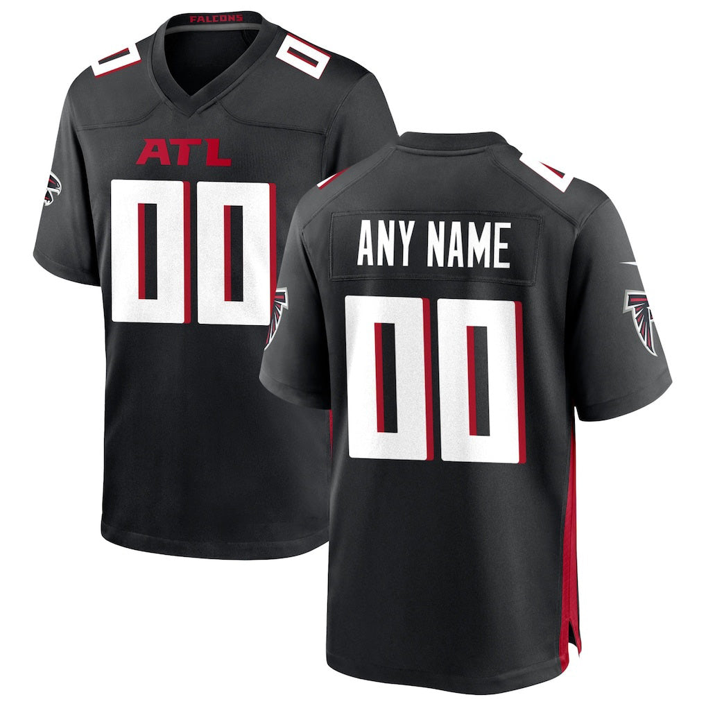 Custom A.Falcons Black Fedasgoge Game Jersey