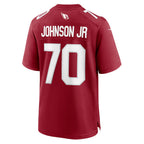 A.Cardinals #70 Paris Johnson Jr. Cardinal Fedasgoge Game Jersey