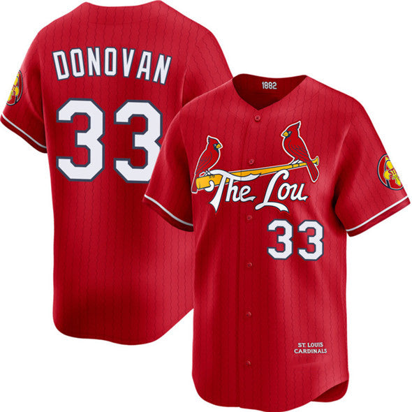 St. Louis Cardinals #33 Brendan Donovan Red Fedasgoge 2024 City Connect Limited Stitched Jersey