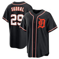 Detroit Tigers #29 Tarik Skubal Black Fedasgoge Out Stitched Jersey