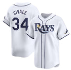 Tampa Bay Rays #34 aron Civale White Fedasgoge Home Limited Stitched Jersey
