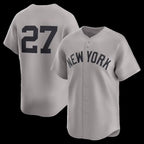 New York Yankees #27 Giancarlo Stanton Gray Fedasgoge Road Limited Player Jersey