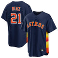 Houston Astros #21 Yainer Diaz Player Navy Fedasgoge Home Game Stitched Jerseys