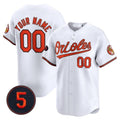 Custom Baltimore Orioles Robinson Patch Vapor Premier Limited Jersey ¨C White Fedasgoge