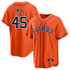 Houston Astros #45 Tatsuya Imai Player Orange Fedasgoge Home Game Stitched Jerseys