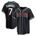 Arizona Diamondbacks #7 Corbin Carroll Player Black Fedasgoge Fashion Out Home Game Stitched Jerseys